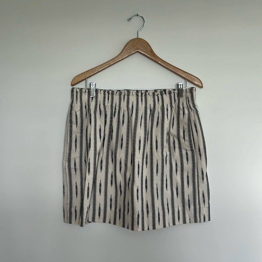 J. Crew Beige and Black Patterned Mini Skirt